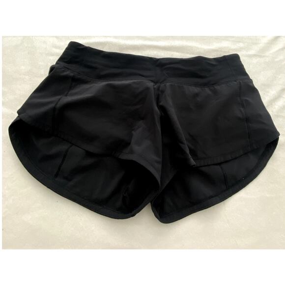 NWOT Lululemon Womens Speed Up Shorts Black Size 4 - Picture 4 of 5